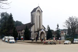 Khu du lịch nhà thờ đá Sa Pa. (Ảnh: Quốc Khánh/TTXVN)