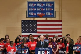 Cựu Phó Tổng thống Mỹ Joe Biden phát biểu tại Columbus, Ohio, ngày 10/3/2020. (Ảnh: AFP/TTXVN)