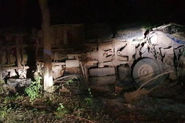 Hiện trường vụ tai nạn. (Ảnh: Đậu Tất Thành/TTXVN)