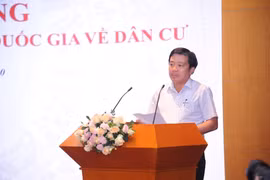 Ông Huỳnh Quang Liêm, Phó Tổng Giám đốc VNPT phát biểu tại sự kiện. (Ảnh: TQ/Vietnam+) 