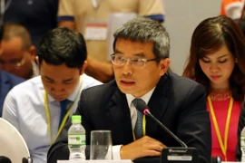 Đại diện Nhóm công tác Nông nghiệp đề xuất kiến nghị tại VPSF 2017, ngày 31/7. (Ảnh: Vietnam+)