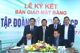 Life​TV và Tập đoàn Mỹ Sơn ký kết hợp tác xây dựng Trung tâm khởi nghiệp sáng tạo trong lĩnh vực số. (Ảnh: PV/Vietnam+)