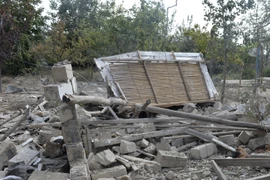 Xung đột tại Nagorny-Karabakh đã gây ra nhiều thiệt hại. (Ảnh: THX/TTXVN)