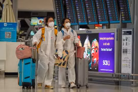 Sân bay Suvarnabhumi ở thủ đô Bangkok. (Ảnh: Nikkei)