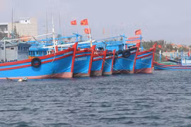 Tàu cá của ngư dân tại Phú Yên. (Ảnh: Phạm Cường/TTXVN)