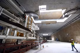 Tuyến metro Nhổn-ga Hà Nội. (Ảnh: Huy Hùng/TTXVN)
