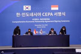 Lễ ký kết IK-CEPA. (Ảnh: IST)