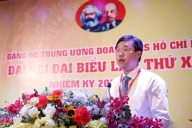 Đồng chí Lê Quốc Phong tái đắc cử Bí thư Đảng ủy Trung ương Đoàn nhiệm kỳ 2020-2025. (Ảnh: Văn Điệp/TTXVN)
