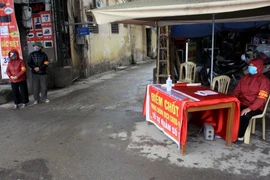 Một chốt kiểm dịch tại Thái Bình. (Ảnh: TTXVN)