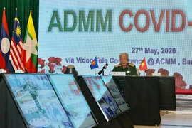 Quân y các nước ASEAN diễn tập trực tuyến cơ chế phòng chống dịch COVID-19. (Ảnh: Dương Giang/TTXVN)
