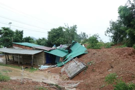 Một điểm sạt lở trên địa bàn tỉnh Đắk Lắk. (Ảnh: Anh Dũng/TTXVN)