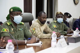 Cuộc đàm phán giữa nhóm đảo chính Mali và ECOWAS hồi tháng 8. (Ảnh: AFP/TTXVN)