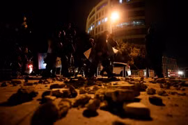 Biểu tình tại Beirut. (Ảnh: AP)