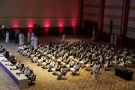 Cuộc đàm phán giữa chính phủ Afghanistan và Taliban ở Doha. (Ảnh: AFP/TTXVN)