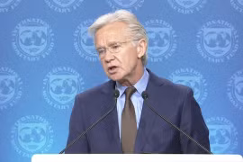 Người phát ngôn IMF Gerry Rice. (Ảnh: IMF)