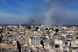 Một vụ không kích tại Idlib.