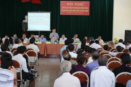 Quang cảnh buổi đối thoại với người dân. (Ảnh: Sỹ Tuyên/TTXVN)