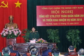 Đại tướng Ngô Xuân Lịch phát biểu tại hội nghị. (Ảnh: Trọng Đức/TTXVN)