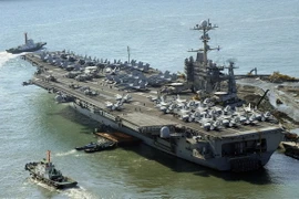 Tàu sân bay USS George Washington. (Nguồn: Yonhap/TTXVN)
