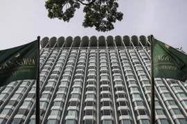 Quang cảnh bên ngoài Khách sạn Shangri-La ở Singapore. (Nguồn: EPA/TTXVN)