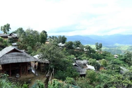 Một góc bản Huổi Tống A, xã Háng Lìa, miền núi Điện Biên Đông (Điện Biên). (Ảnh: Phan Tuấn Anh/TTXVN)