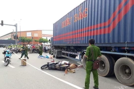 Hiện trường vụ tai nạn. (Ảnh: Huyền Trang/TTXVN)