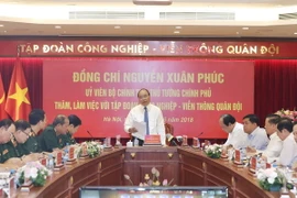 Thủ tướng Nguyễn Xuân Phúc phát biểu kết luận tại buổi làm việc. (Ảnh: Thống Nhất/TTXVN)