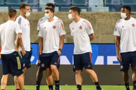 Các cầu thủ của Đội tuyển Quốc gia Colombia tập luyện cho Copa America. (Nguồn: marca.com)
