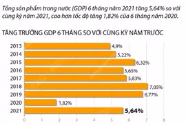 GDP 6 tháng năm 2021 tăng 5,64% bất chấp dịch bệnh