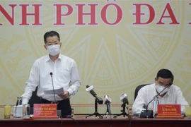 Bí thư Thành ủy Đà Nẵng Nguyễn Văn Quảng phát biểu. (Ảnh: Văn Dũng/TTXVN)