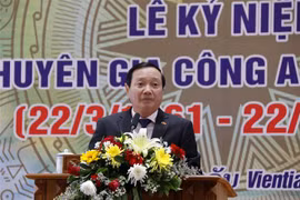 Đại sứ Việt Nam tại Lào Nguyễn Bá Hùng. (Ảnh: Phạm Kiên/TTXVN)