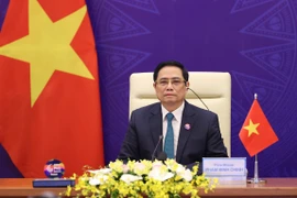 Thủ tướng Chính phủ Phạm Minh Chính tham dự Hội nghị Thượng đỉnh Đối tác về Tăng trưởng xanh và Mục tiêu toàn cầu 2030. (Ảnh: Dương Giang/TTXVN)