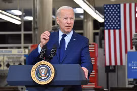 Tổng thống Mỹ Joe Biden phát biểu tại Cleveland, Ohio. (Ảnh: AFP/TTXVN)