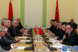Belarus và Trung Quốc tiến hành hội đàm. (Nguồn: Tân Hoa Xã)