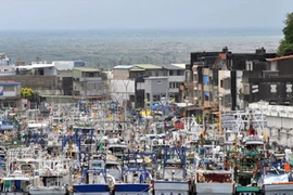 Tàu cá neo đậu tại một làng chài Đài Loan. (Ảnh: AFP)