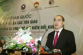 Chủ tịch Ủy ban Trung ương MTTQ Việt Nam Nguyễn Thiện Nhân. (Ảnh: Nguyễn Dân/TTXVN)