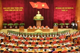 Toàn cảnh bế mạc Hội nghị. (Ảnh: Trí Dũng/TTXVN)