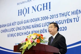 Thứ trưởng Bộ Khoa học và Công nghệ Chu Ngọc Anh phát biểu khai mạc Hội nghị. (Ảnh: Anh Tuấn/TTXVN)