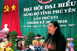 Bà Tòng Thị Phóng phát biểu chỉ đạo Đại hội, sáng 14/10. (Ảnh: Thế Lập/TTXVN)