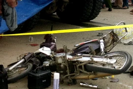 Hiện trường một vụ tai nạn. (Ảnh: Thế Lập/TTXVN)