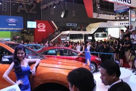 Quảng cảnh buổi triển lãm ôtô. (Ảnh: Hà Huy Hiệp/Vietnam+)
