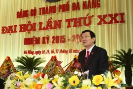 Chủ tịch nước Trương Tấn Sang phát biểu chỉ đạo Đại hội. (Ảnh: Nguyễn Khang/TTXVN)