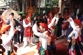 Hội làng Triều Khúc. (Ảnh: Tùng Lâm/Vietnam+)