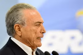  Tổng thống Brazil Michel Temer. (Nguồn: AFP/TTXVN)