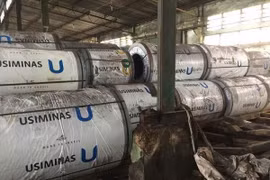 Thép cuộn trốn thuế nhập khẩu qua cảng Bến Nghé. (Ảnh: Hoàng Hải/Vietnam+)