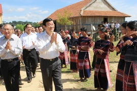 Chủ tịch nước Trương Tấn Sang thăm và làm việc tại Gia Lai