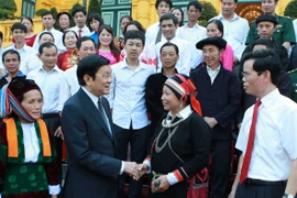 Chủ tịch nước gặp mặt đại biểu điển hình tiên tiến Hà Giang