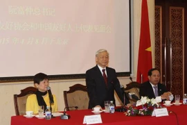 Tổng Bí thư gặp đại diện Hội Hữu nghị đối ngoại nhân dân Trung Quốc