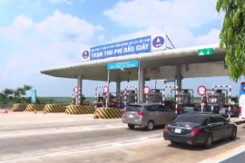 Trạm thu phí cao tốc Long Thành-Dầu Giây, nơi xảy ra vụ cướp. (Ảnh: Sỹ Tuyên/TTXVN)