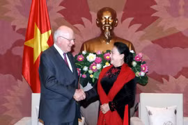 Chủ tịch Quốc hội Nguyễn Thị Kim Ngân và Thượng nghị sỹ Patrick Leahy. (Ảnh: Trọng Đức/TTXVN)